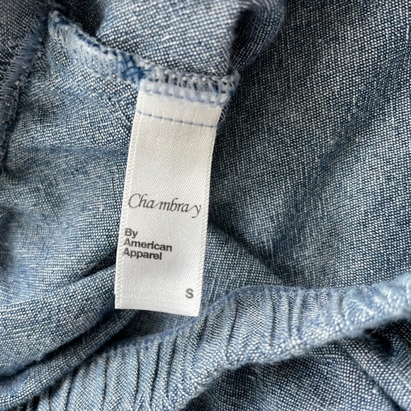 American Apparel Woman’s Denim Tube Top Jumpsuit - Picture 3 of 4